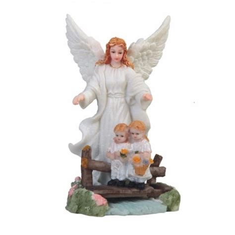 Fc Design 5 H White Guardian Angel With Children Statue Holy Figurine