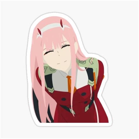 Zero Two Smiling Darling In The Franxx Sticker For Sale By Allenye