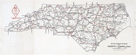 Large Detailed Old Highways System Map Of North Carolina State 1922