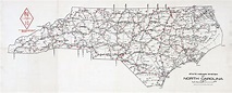 Large detailed old highways system map of North Carolina state – 1922 ...