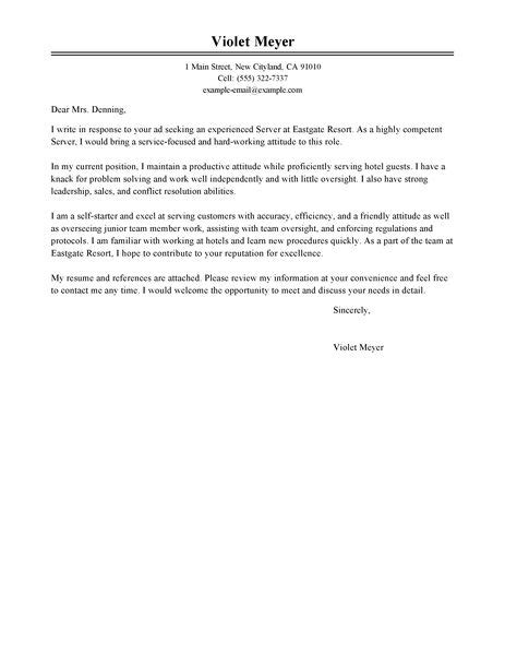 Hotel/restaurant management i received my degree in restaurant and hotel management at doe university in 1988. Sample application letter in hotel and restaurant - South ...