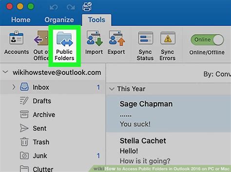 How To Access Public Folders In Outlook 2016 On Pc Or Mac