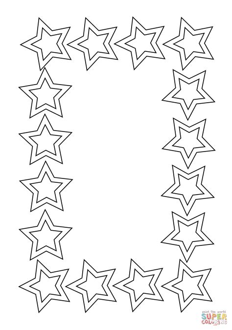 Stars Frame Coloring Page Free Printable Coloring Pages