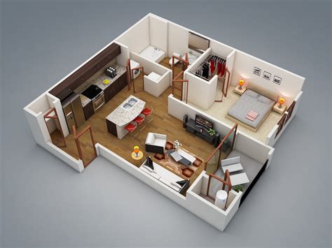1 Bedroom Apartmenthouse Plans Smiuchin