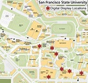 SFsu campus map - San Francisco state university map (California - USA)