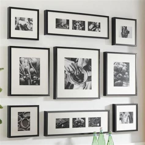Stylewell Black Frame With White Matte Gallery Wall Picture Frames Set
