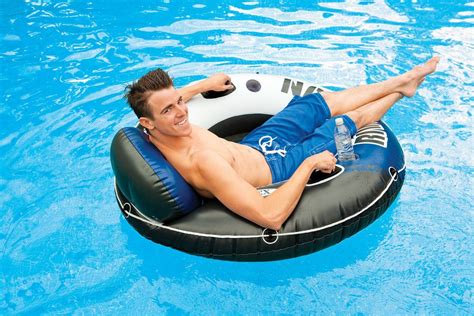 Intex River Run 1 Inflatable Floating Tube Raft For Lake River Waterpoolgamescollection