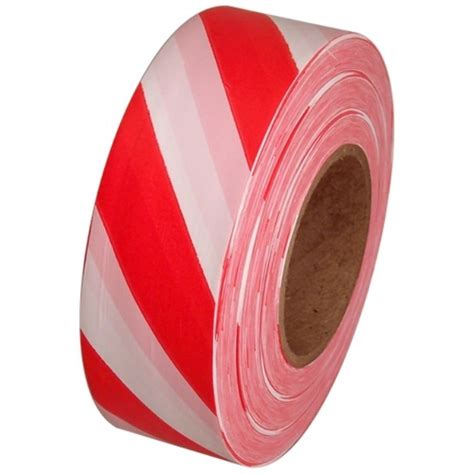 Tape Planet Red And White Safety Striped Flagging Tape 1 316 X 31200