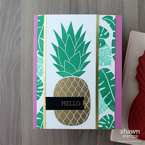 Hello Pineapple Pineapple Cards Stamp Projects 2017 Card