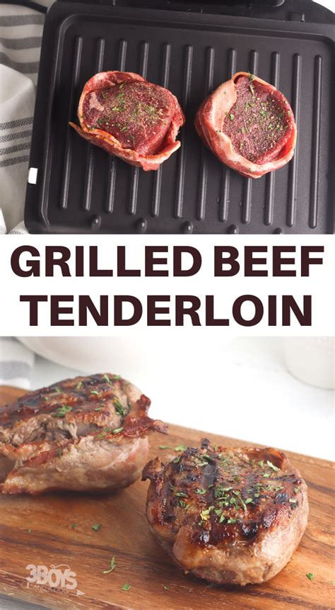 Tender And Juicy Beef Tenderloin On George Foreman Grill