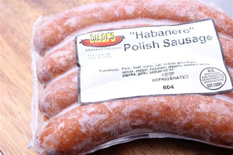 Habanero Polish Sausage Siegis Sausage Factory