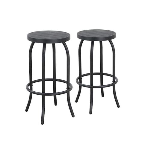 Patio Festival Metal Outdoor Bar Stools 2 Pack Pf19143 The Home Depot
