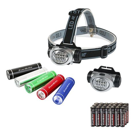 Everbrite 7 Pack Mini Flashlights And Headlamps Combo Click Image To