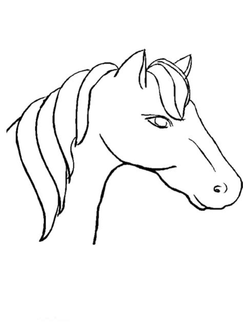 Horse Head Coloring Pages Sketch Coloring Page