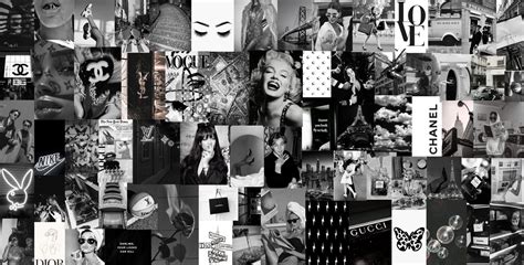 Black White Boujee Classy Fashion Wall Collage Kit Etsy In Wall Collage Imac