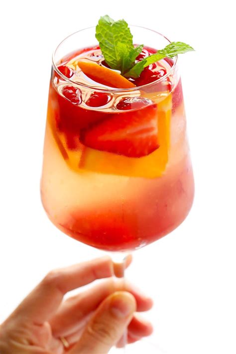 This Lovely Rosy Rosé Sangria Recipe Is Made With Crisp Rosé Wine Your Choice Of Fresh Fruit