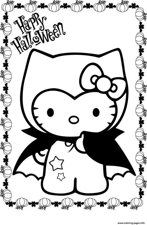 Hello Kitty S Costume Halloweenba0a Coloring Page Printable