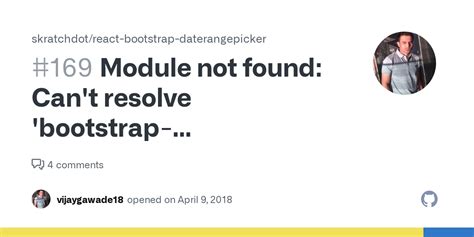 Module Not Found Can T Resolve Bootstrap Daterangepicker Issue Skratchdot React