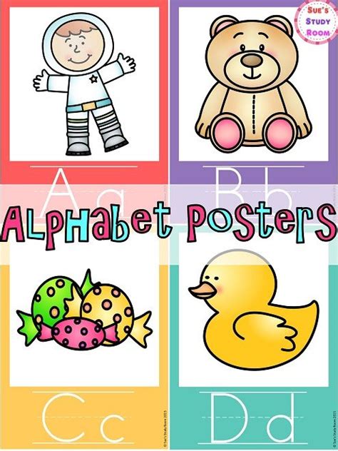 Alphabet Posters Alphabet Preschool Alphabet Poster Teaching