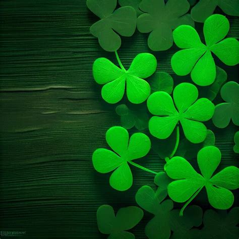 Premium Photo A Green Background With Four Leaf Clovers On It