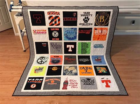 Custom T Shirt Quilt With Sashing And Bordering Etsy