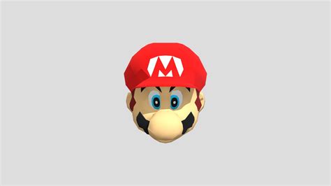 Nintendo 64 Super Mario 64 Marios Head Download Free 3d Model By
