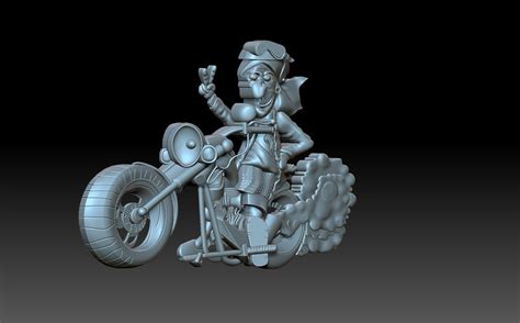 granny biker 3d model 3d printable cgtrader