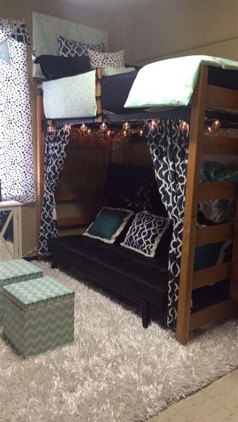 22 College Dorm Room Ideas For Lofted Beds Cool Dorm Rooms College