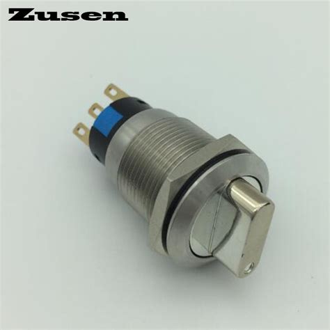 Zusen 19mm 1no1nc Metal Selector Switch 2 Position Fixed In Switches