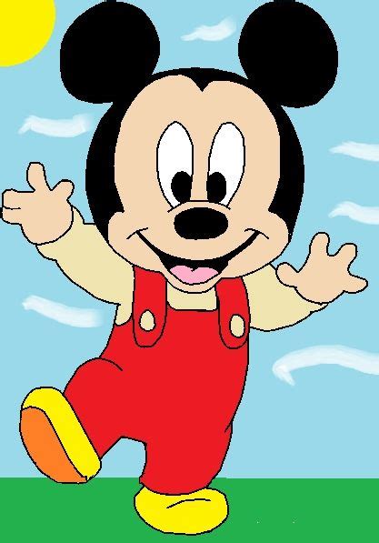 The Mickey Mouse Cartoon Character With His Arms Out And Eyes Wide Open