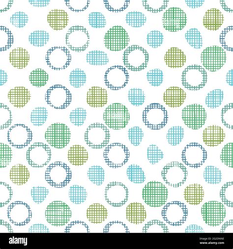 Doodle Woven Fabric Texture In Bubbles And Dots Seamless Pattern Of