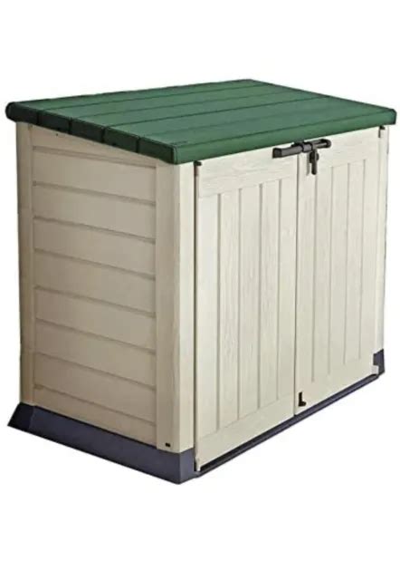 Keter Store It Out Max Outdoor Plastic Garden Storage Shed Beige Green Picclick Uk