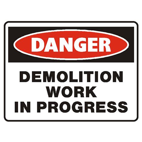 Demolition Work In Progress Sign Banner House