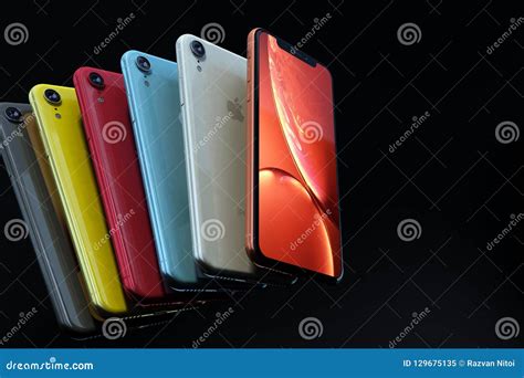 Arrangement Of Iphone Xr All Colours Horizontal Editorial Image