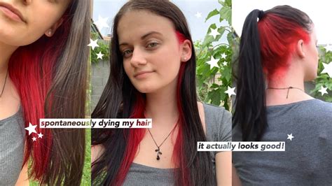 dying my hair red 🌹 youtube