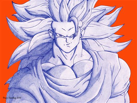 Goku Ss3 Pencil Drawing By Brainboycreations On Deviantart