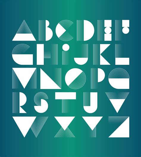 Geometric Typeface Design On Behance Typeface Design Geometric Font
