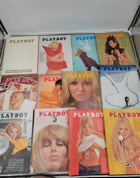 Vintage Playboy Magazine Full Year Complete Set Lot W
