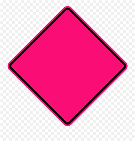 Filediamond Warning Sign Fluorescent Pinksvg Wikipedia Clip Art Png