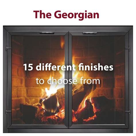 Contemporary Georgian Masonry Fireplace Glass Doors Brick Anew
