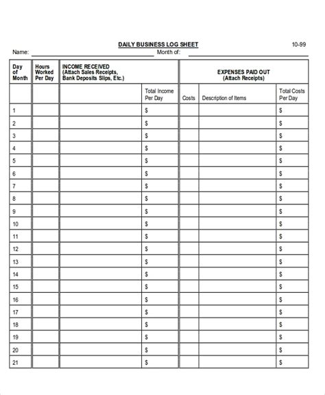 From these, you can already discern the importance of a printable log sheet at work. Daily Log Sheet - laustereo.com