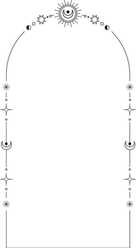 Celestial Monoline Arch Frame Element 25261675 Vector Art At Vecteezy