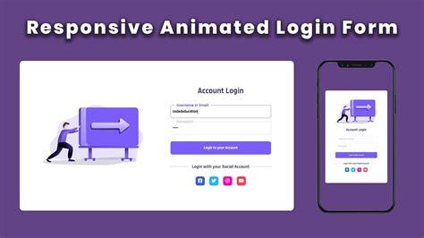 Responsive Animated Login Form Using Html And Css And Javascript 2021