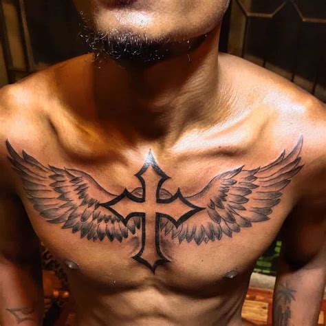 top more than 74 cross chest tattoo latest in cdgdbentre