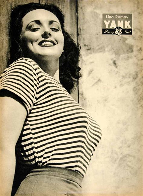 1945 Print World War Ii Pinup Girl Lina Romay Yank Army Weekly Magazin