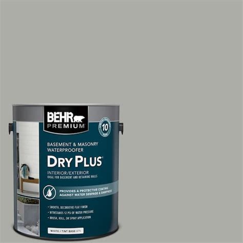 Behr Premium 1 Gal 876 Basement Gray Flat Interiorexterior Dry Plus