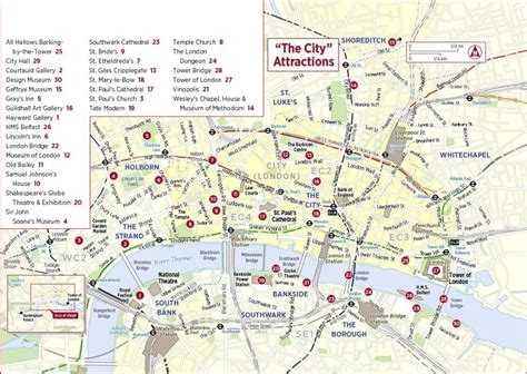 A Map Of London With All The Major Attractions