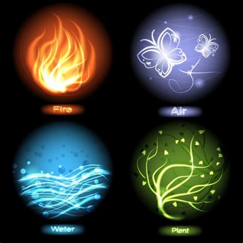 Four Elements Of Nature — Stock Vector © Huhli13 7009110