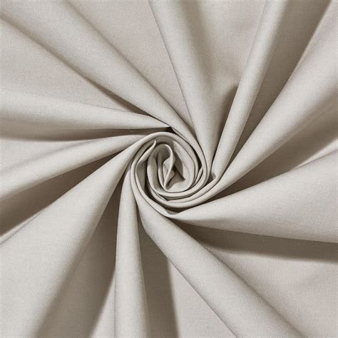 Silver Stretch Broadcloth Fabric Cotton Polyester Spandex Blend 59