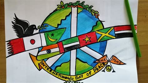 World Peace Day Drawingpeace Day Drawing Easyinternational Day Of
